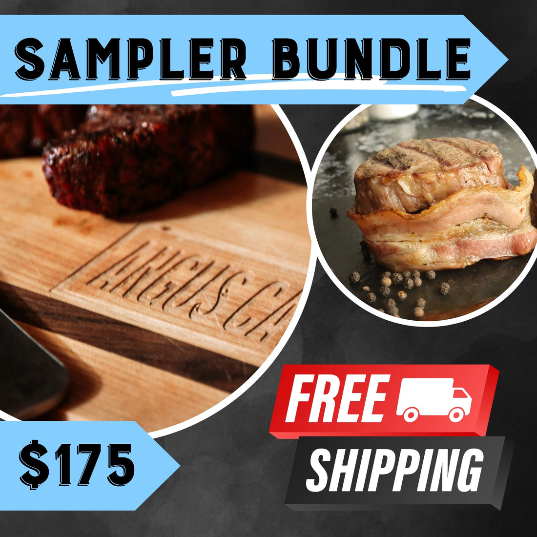 Beef Sampler Beef & Steak Delivery | Michiga freezer beef | Angus Cattle Co